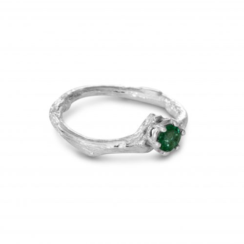 טבעת כסף ירוקה